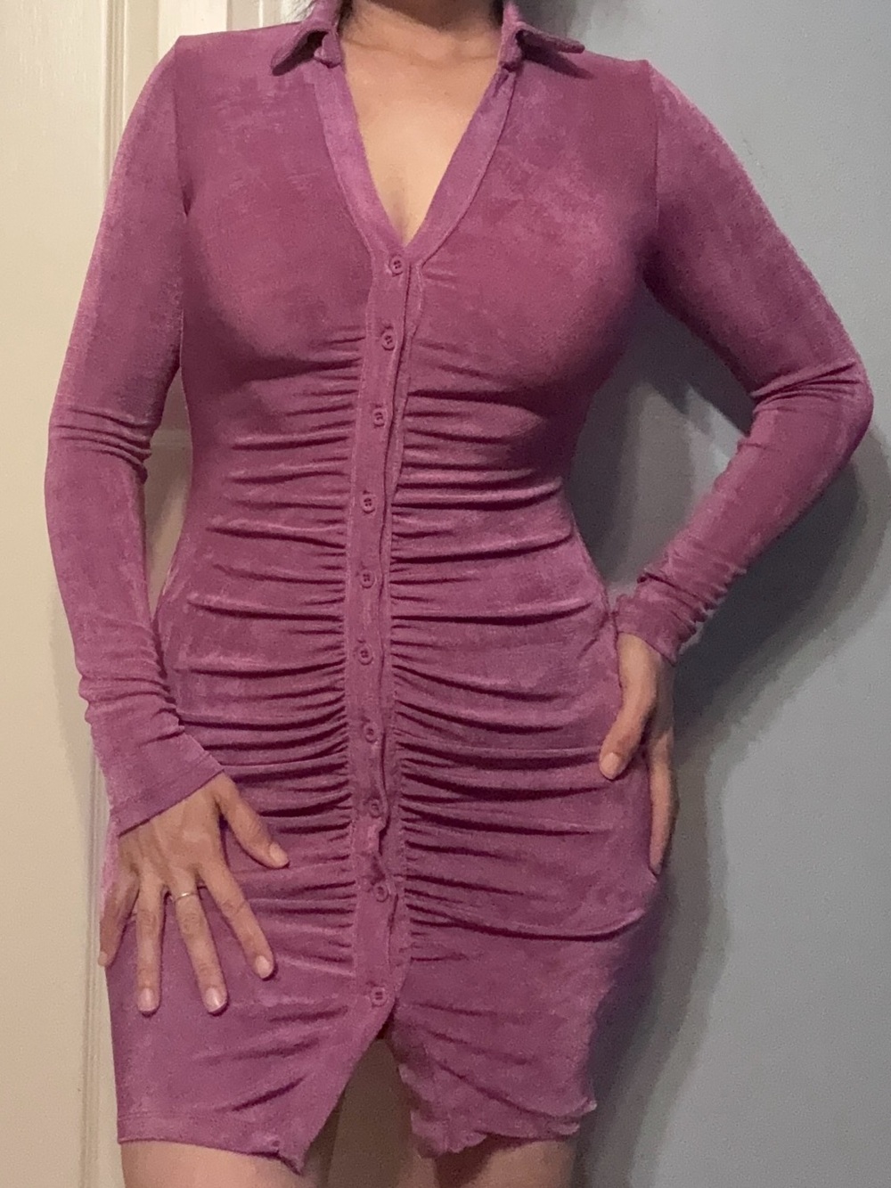 Princess Polly Radiant Purple Long Sleeve Dress